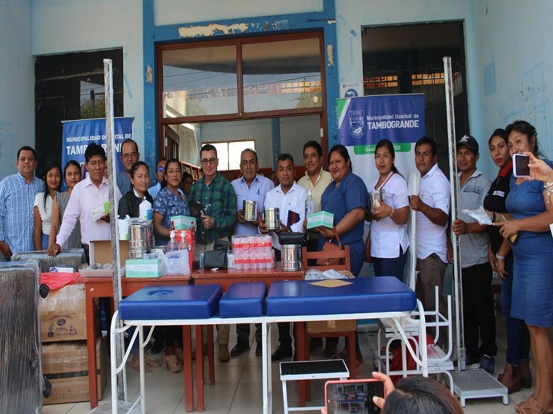 Municipalidad distrital de Tambogrande implementa con material médico a 10 núcleos de salud comunitaria